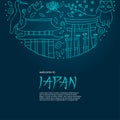 ÃÂ¡ard template with symbols of Japan.